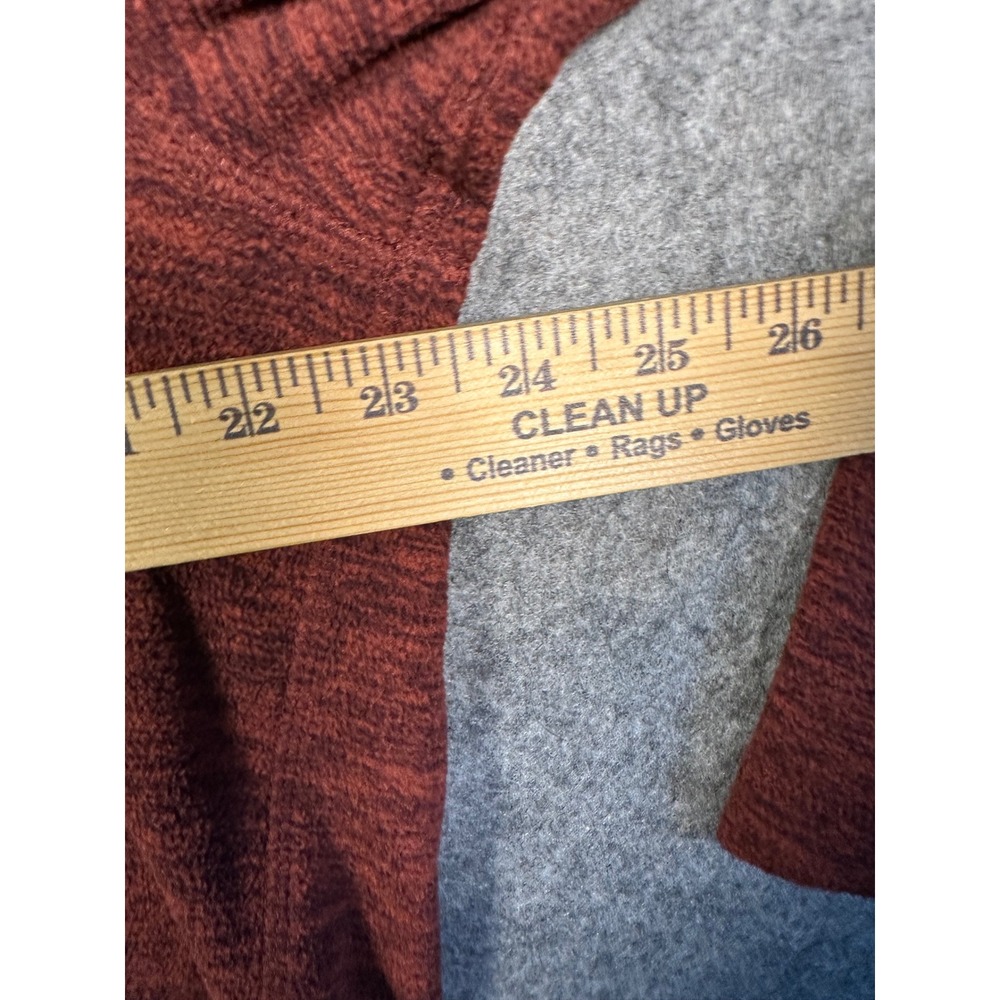 Eddie Bauer Mens Quarter Zip Pullover Fleece Rust Red Space Dye Large EM31LK119P - Picture 3 of 9